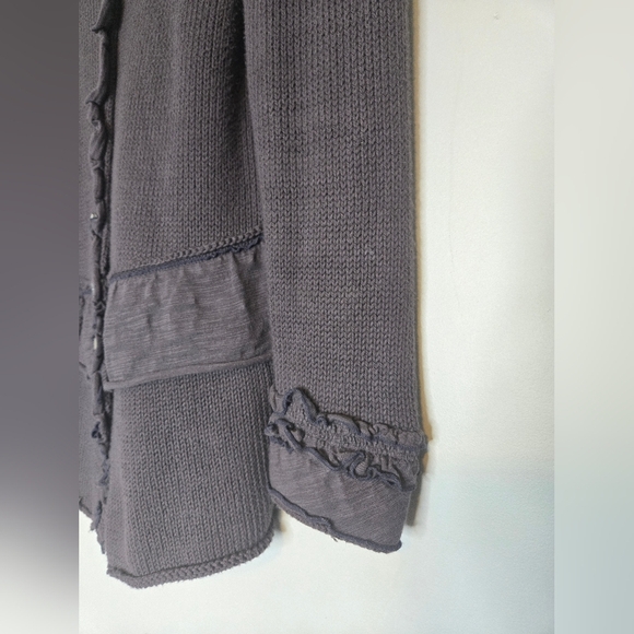Pur Handknit Textured Vintage Inspired Cozy Fall Cardigan Size M Feminine - Picture 5 of 8